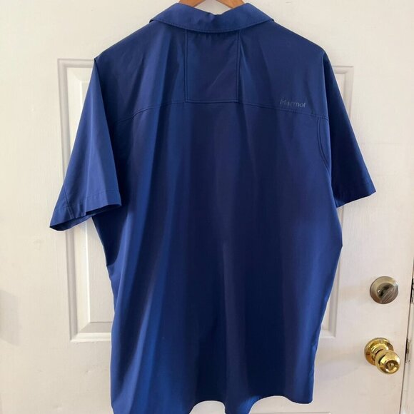 2 marmot Men's Blue/Rust Northgate Peak UPF Protection Shirt Sz XL - Picture 4 of 16